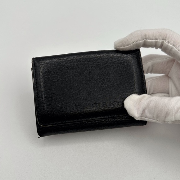 Burberry Bi fold Card holder Black Leather Wallet - Picture 1 of 9